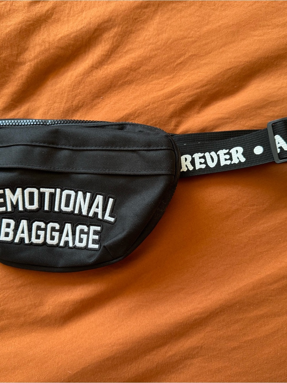 Assholes Live Forever Black 'Emotional Baggage' Waist Bag with Branded Strap